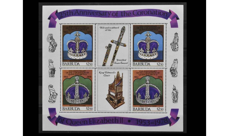 Барбуда 1978 г. "25 лет коронации Королевы Елизаветы II"
