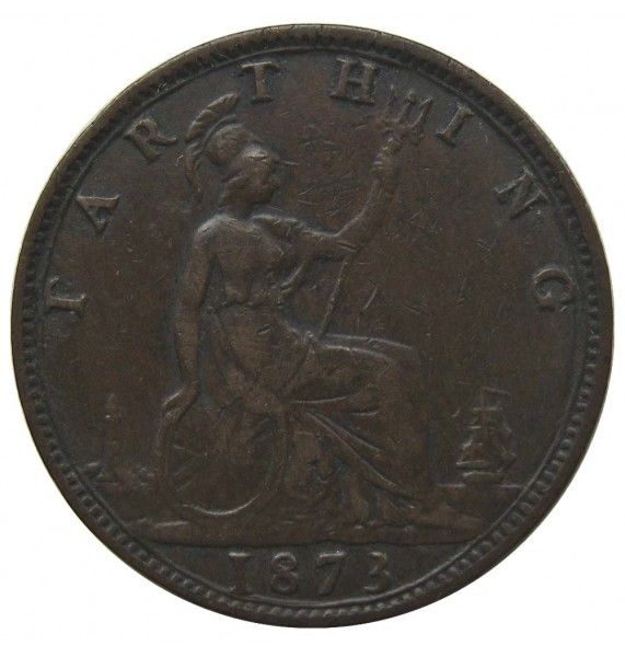 Великобритания 1 фартинг 1873 г.