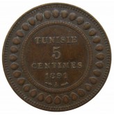 Тунис 5 сантимов 1891 г.