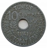 Тунис 10 сантимов 1941 г.