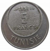Тунис 5 франков 1954 г.