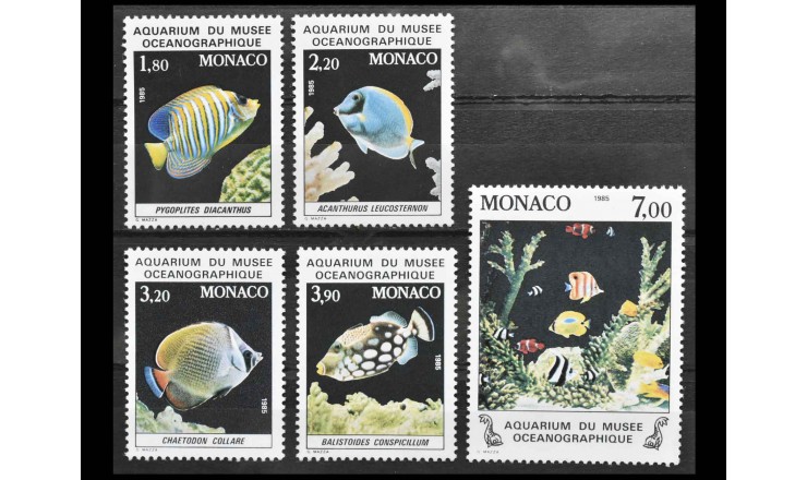 Монако 1985 г. "Рыбы из аквариума Океанографического музея" Монако 1985 г. "Рыбы из аквариума Океанографического музея"