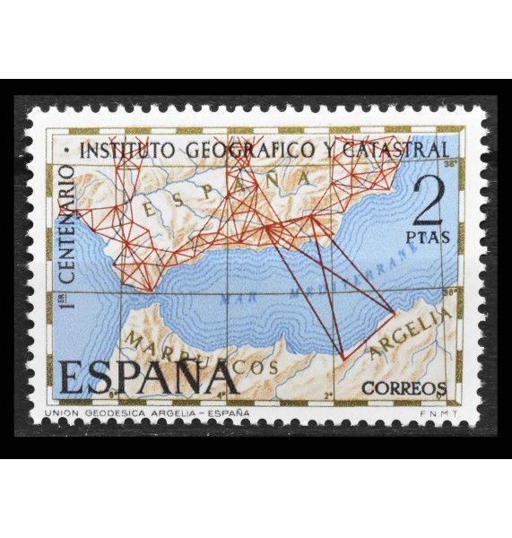 Испания 1970 г. "Столетие Географического и Геодезического института" Испания 1970 г. "Столетие Географического и Геодезического института"