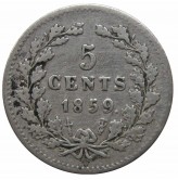Нидерланды 5 центов 1859 г.