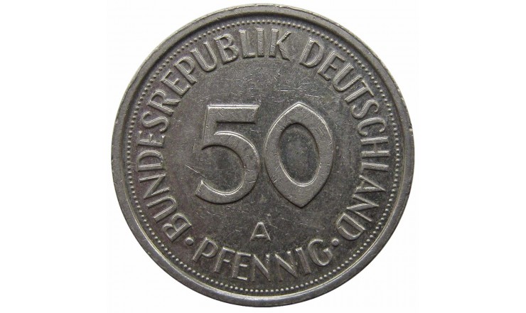 Германия 50 пфеннигов 1990 г. A Германия 50 пфеннигов 1990 г. A