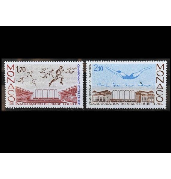 Монако 1985 г. "Открытие стадиона Луи II: чемпионаты по лёгкой атлетике и плаванию" Монако 1985 г. "Открытие стадиона Луи II: чемпионаты по лёгкой атлетике и плаванию"