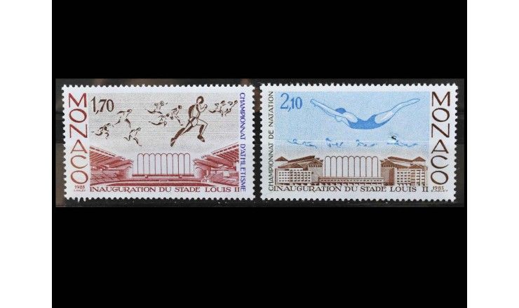 Монако 1985 г. "Открытие стадиона Луи II: чемпионаты по лёгкой атлетике и плаванию" Монако 1985 г. "Открытие стадиона Луи II: чемпионаты по лёгкой атлетике и плаванию"