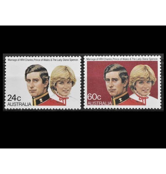 Австралия 1981 г. "Королевская свадьба - Чарльз и Диана"