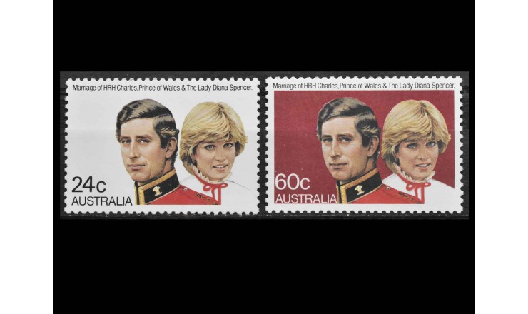 Австралия 1981 г. "Королевская свадьба - Чарльз и Диана"