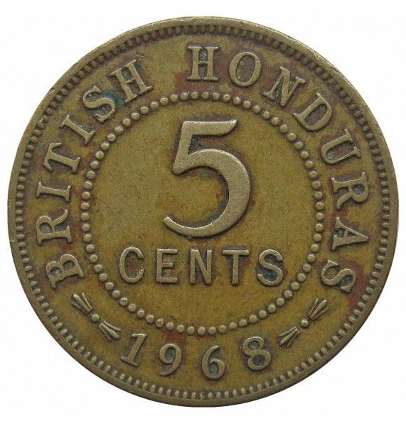 Британский Гондурас 5 центов 1968 г.