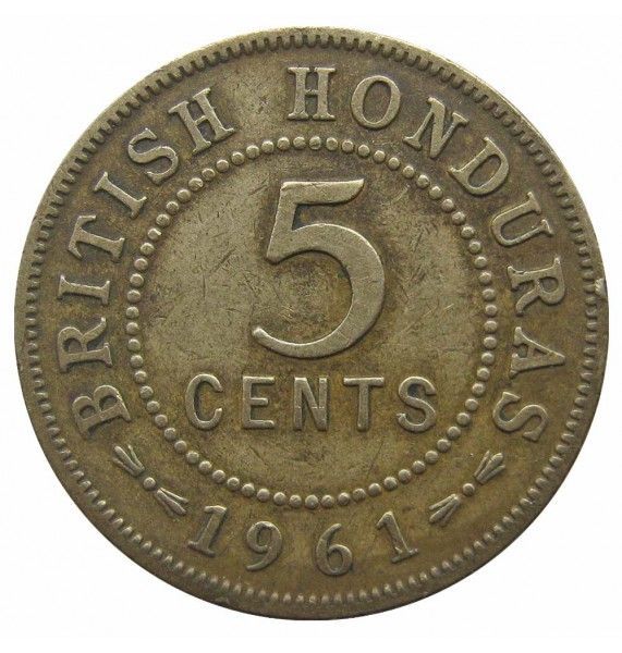 Британский Гондурас 5 центов 1961 г.