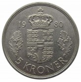 Дания 5 крон 1980 г.