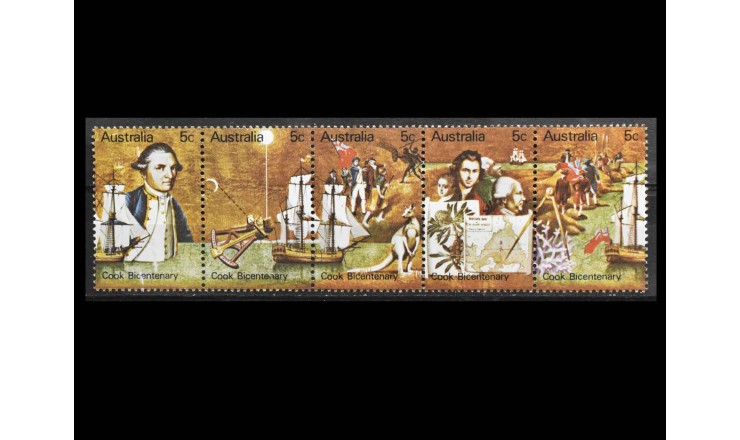 Австралия 1970 г. "Двухсотлетие открытия Д. Куком Восточного побережья Австралии" Австралия 1970 г. "Двухсотлетие открытия Д. Куком Восточного побережья Австралии"