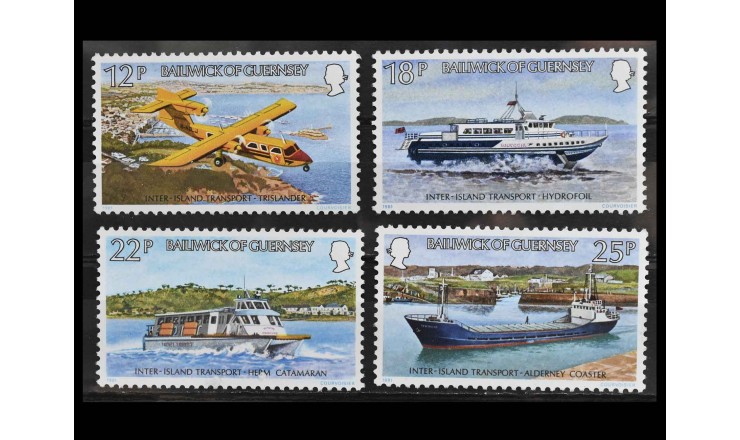 Гернси 1981 г. "Транспортное сообщение между островами"