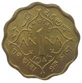 Индия 1 анна 1945 г.