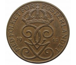 Швеция 5 эре 1942 г. Швеция 5 эре 1942 г.