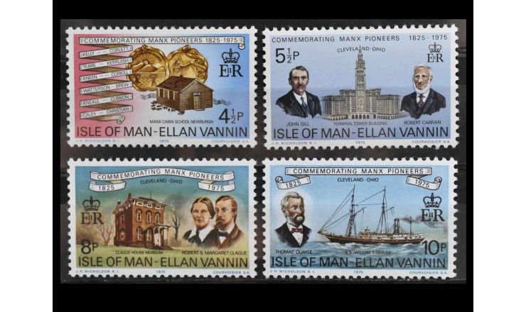 Остров Мэн 1975 г. "Памятная выставка, посвященная пионерам острова Мэн, Кливленд, Огайо»