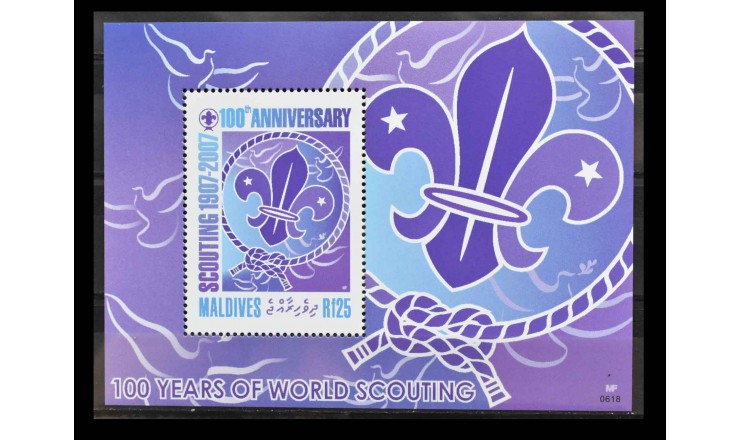 Мальдивы 2007 г. "Скаутинг, 100-летие"