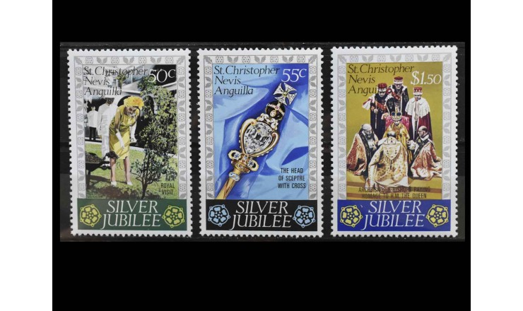 Сент-Кристофер-Невис-Ангилья 1977 г. "25 лет правления королевы Елизаветы II"