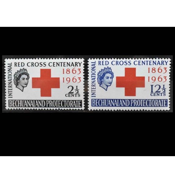 Протекторат Бечуаналенд 1963 г. "100-летие Красного Креста"