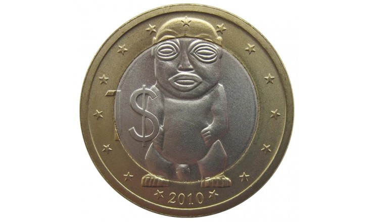 Острова Кука 1 доллар 2010 г. Острова Кука 1 доллар 2010 г.
