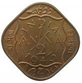 Индия 1/2 анны 1943 г.