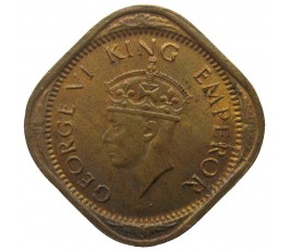 Индия 1/2 анны 1943 г.