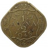 Индия 1/2 анны 1945 г.