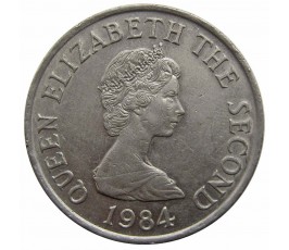 Джерси 10 пенсов 1984 г. Джерси 10 пенсов 1984 г.