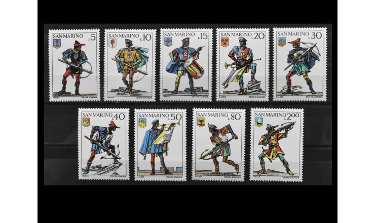Сан-Марино 1973 г. "Военная форма и гербы"