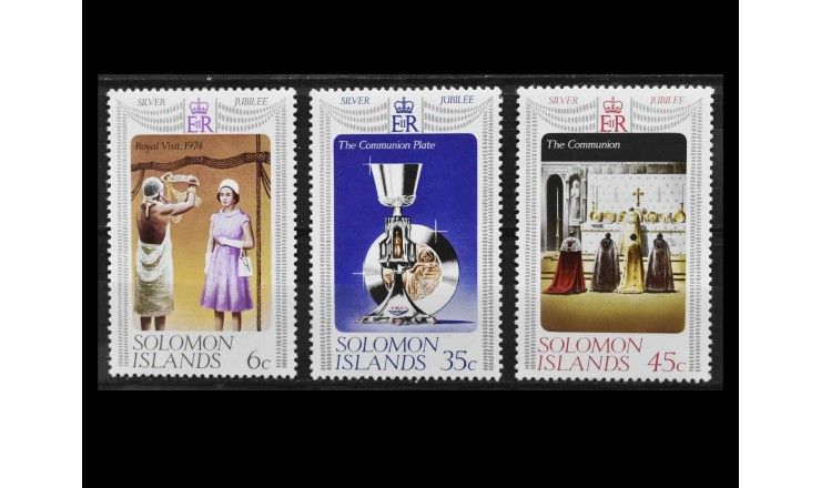 Соломоновы острова 1977 г. "25 лет правления королевы Елизаветы II" Соломоновы острова 1977 г. "25 лет правления королевы Елизаветы II"