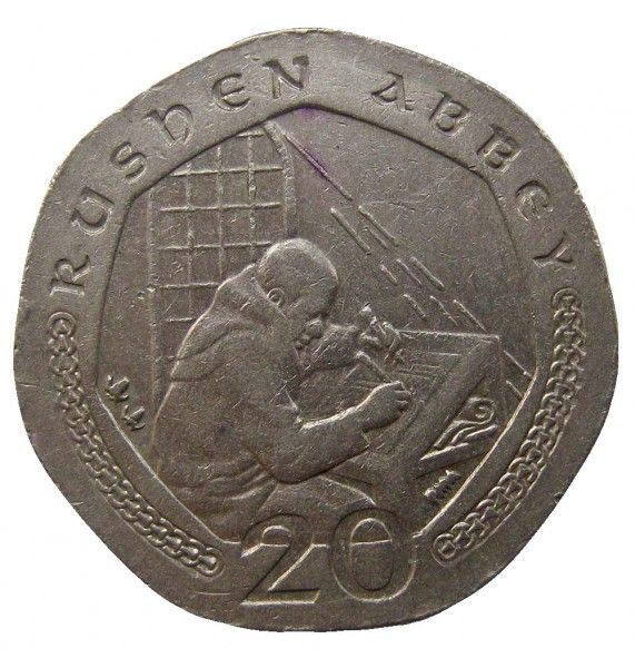 Остров Мэн 20 пенсов 2000 г. AA