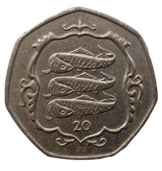 Остров Мэн 20 пенсов 1986 г. AA