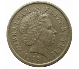 Гибралтар 1 фунт 1998 г. AA