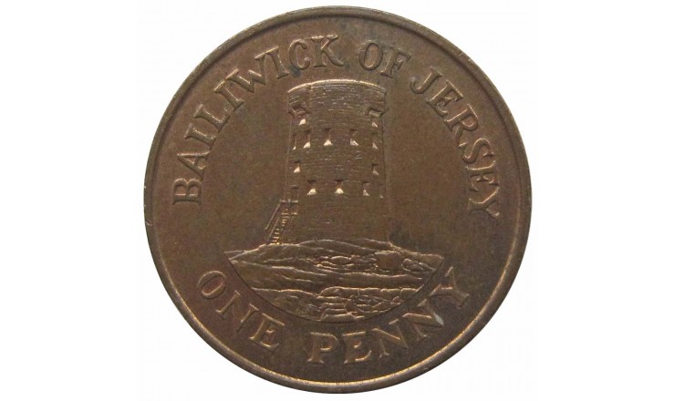 Джерси 1 пенни 1988 г. Джерси 1 пенни 1988 г.