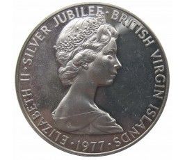 Британские Виргинские острова 50 центов 1977 г. (25 лет правления Королевы Елизаветы)