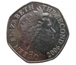 Джерси 50 пенсов 2006 г. Джерси 50 пенсов 2006 г.