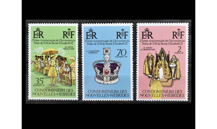 Новые Гебриды 1977 г. "25 лет правления королевы Елизаветы II"