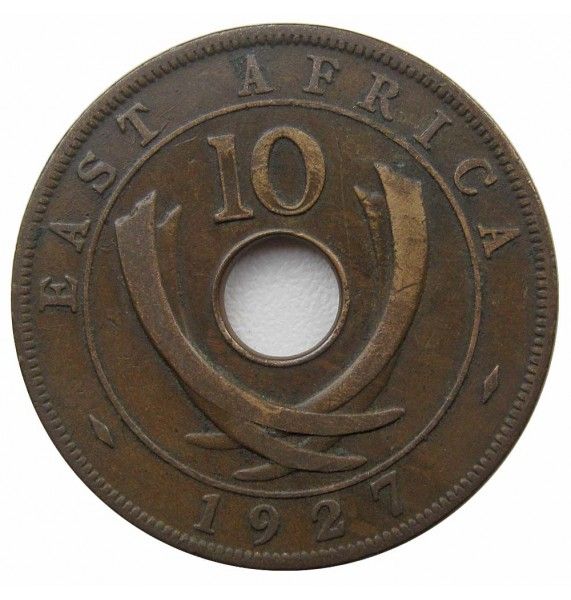 Британская Восточная Африка 10 центов 1927 г.