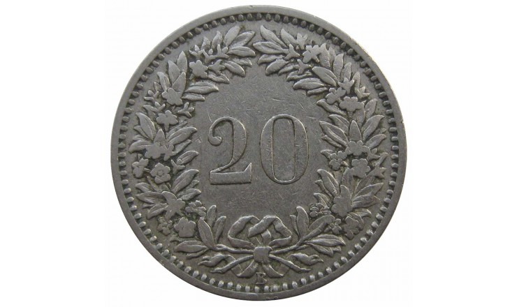 Швейцария 20 раппен 1894 г. Швейцария 20 раппен 1894 г.
