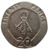 Гибралтар 20 пенсов 2008 г.