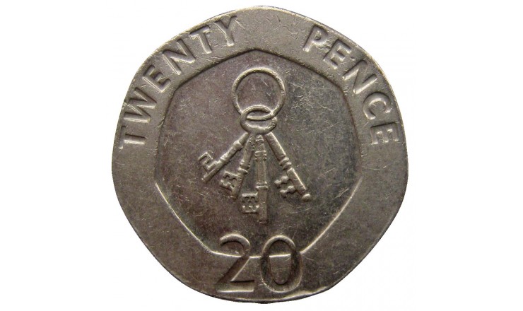 Гибралтар 20 пенсов 2008 г. Гибралтар 20 пенсов 2008 г.