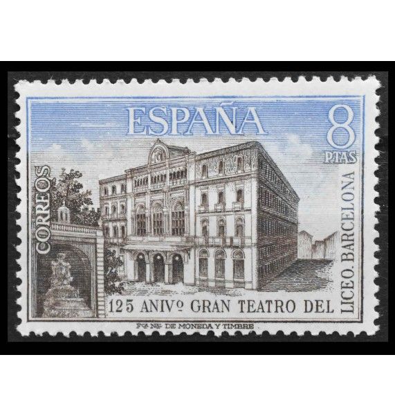 Испания 1972 г. "125-летие театра «Гран-Лисеу», Барселона" Испания 1972 г. "125-летие театра «Гран-Лисеу», Барселона"