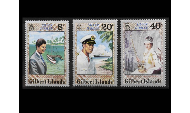 Острова Гилберта 1977 г. "25 лет правления королевы Елизаветы II"