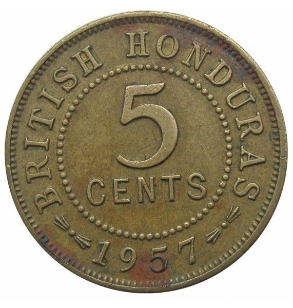 Британский Гондурас 5 центов 1957 г.