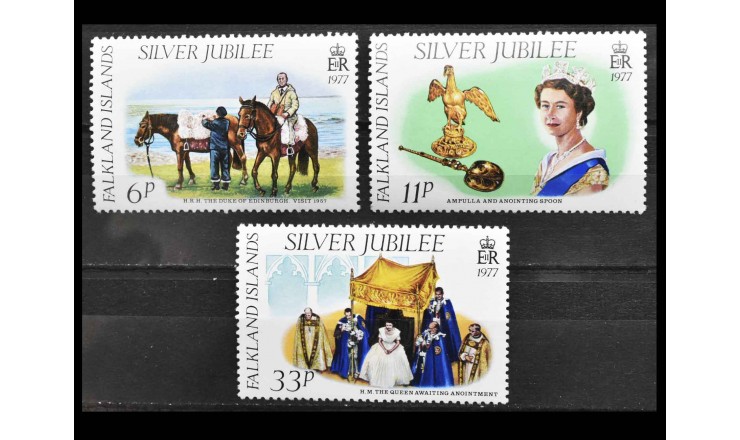 Фолклендские острова 1977 г. "25 лет правления королевы Елизаветы II" Фолклендские острова 1977 г. "25 лет правления королевы Елизаветы II"