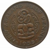 Новая Зеландия 1/2 пенни 1953 г.