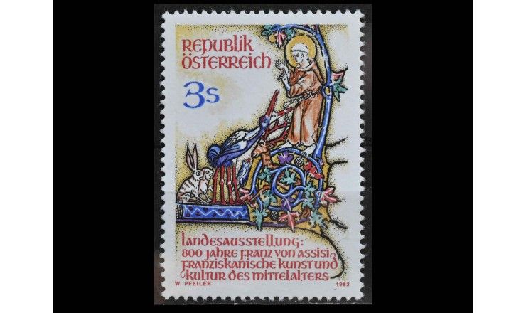 Австрия 1982 г. "800 лет Франциску Ассизскому"