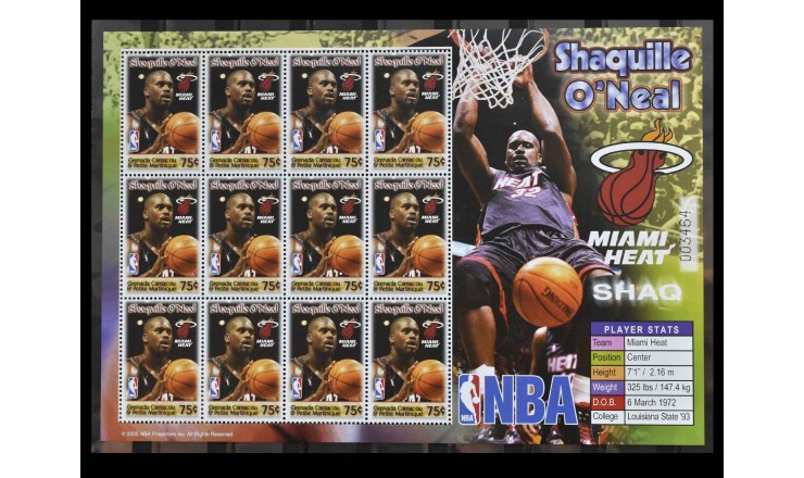 Гренада Карриаку и Петит Мартиник 2005 г. "Игроки NBA - Шакил О’Нил"