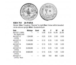 Турция 20 пара 1327/5 (1913) г.